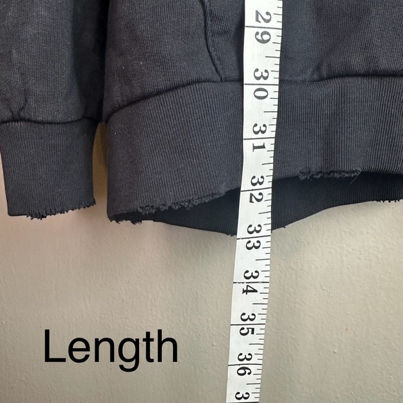 Raf Simons RARE! Black Teenage Dreams Oversized Zipped Distressed Hoodie Sz Med - Picture 9 of 11